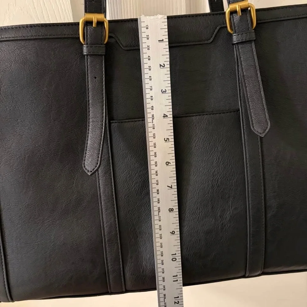 LOVEVOOK Black Laptop Tote Briefcase Work Bag Shoulder Bag 17